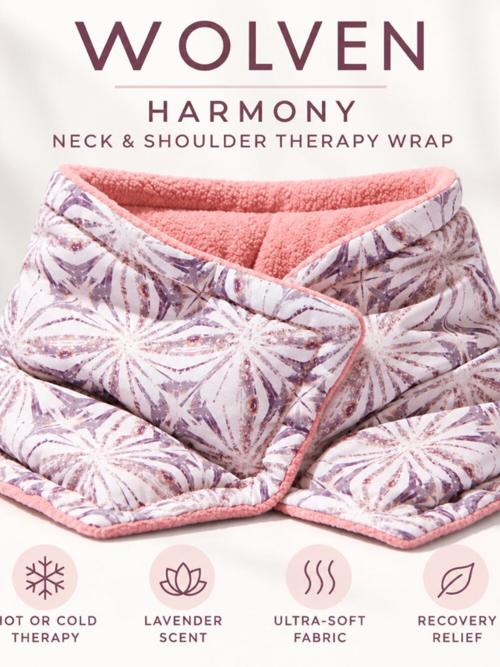NEW Wolven Harmony Neck & Shoulder Recovery Wrap – Hot/Cold Therapy 🌸